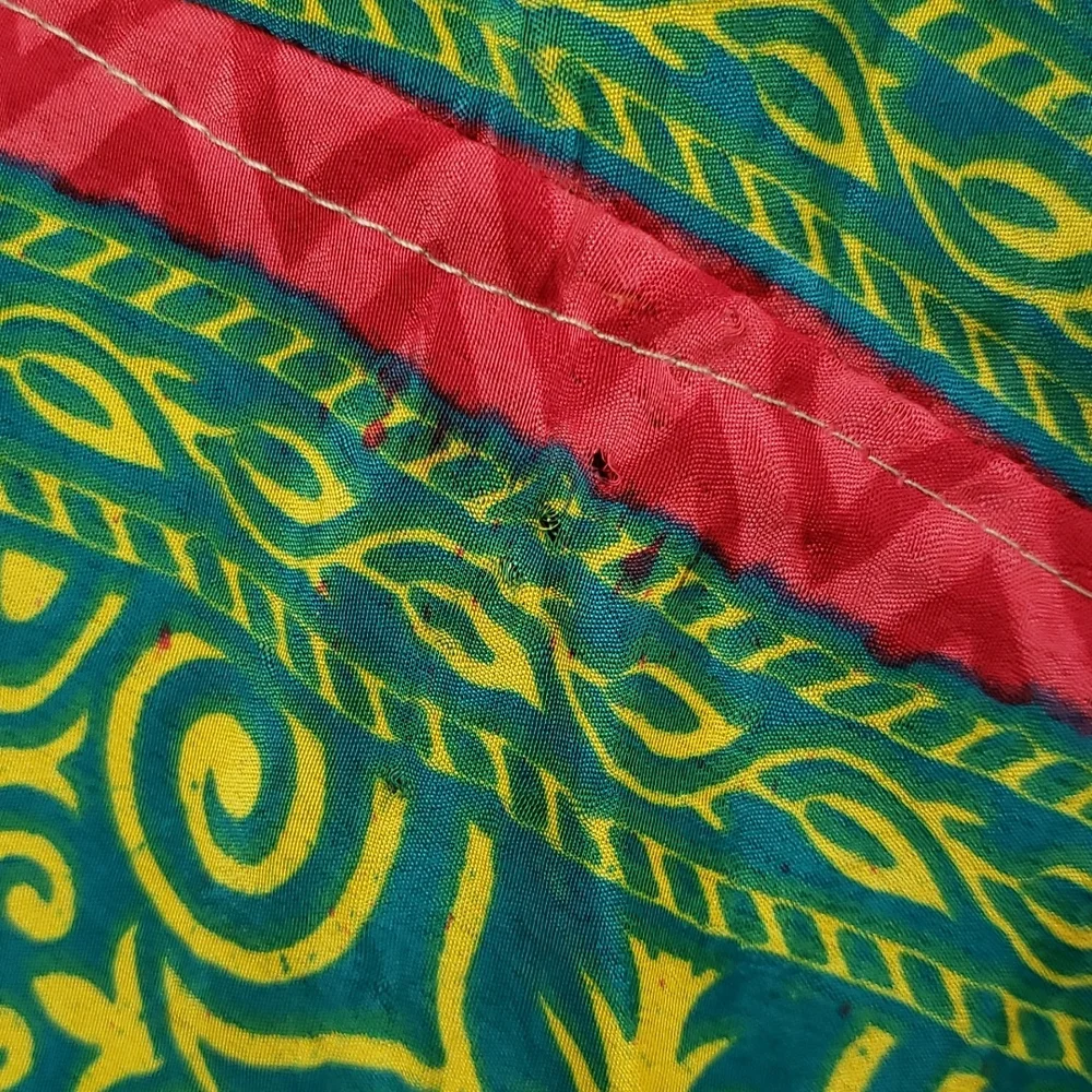 Darn Good Yarn Sari Silk Wrap Skirt Ankle Goddess - Picture 9 of 16